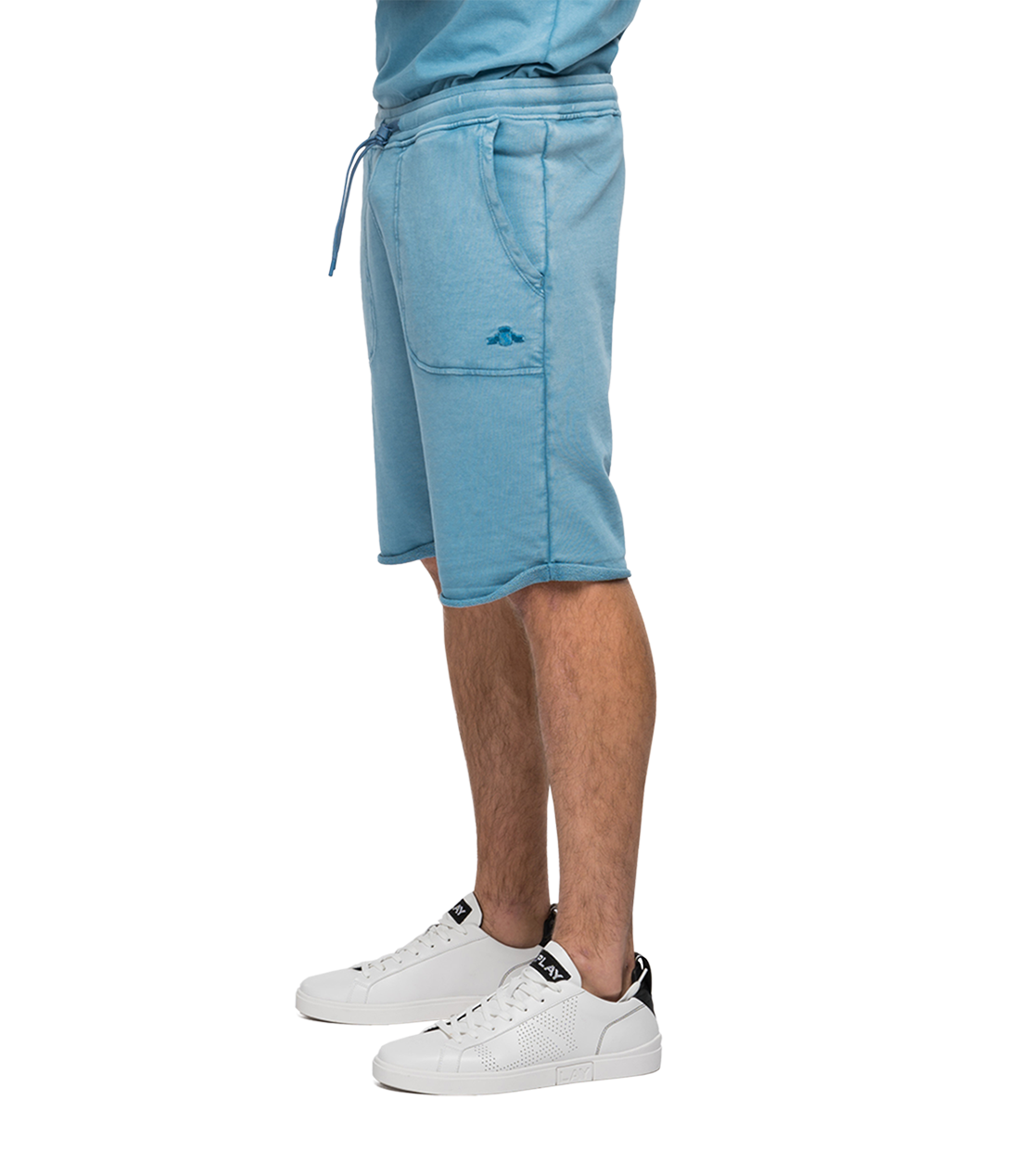 ガーメントダイ オーガニックコットンスウェットショーツ 詳細画像 コバルトブルー 3